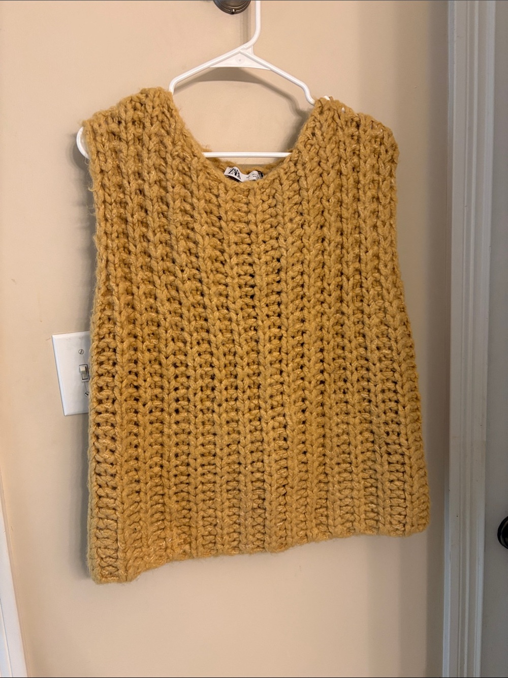 Zara Chunky Knit Vest - Mustard